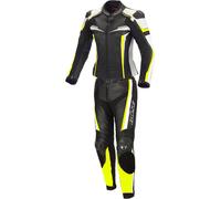 Büse Mille, costume en cuir 2pcs. femmes 38 Noir/Blanc/Jaune Néon Noir/Blanc/Jaune Néon