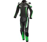 Büse Mille, costume en cuir 2pcs. femmes 38 Noir/Blanc/Vert Noir/Blanc/Vert