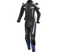 Büse Mille Costume en cuir de moto de dames de deux pièces, noir/bleu, Taille 34