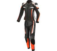Büse Mille Costume en cuir de moto de dames de deux pièces, noir/orange, Taille 38