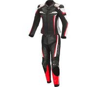 Büse Mille Costume en cuir de moto de dames de deux pièces, noir-rouge, taille 34 pour femmes