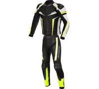 Büse Mille Costume en cuir de moto deux pièces, noir-blanc-jaune, taille 60 pour homme