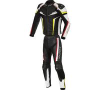 Büse Mille Costume en cuir de moto deux pièces, noir/rouge/jaune, Taille 52