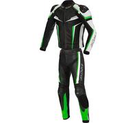 Büse Mille Costume en cuir de moto deux pièces, noir-vert, taille 60 pour homme