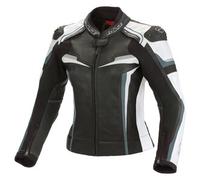 Büse Mille, veste en cuir femmes 19 Noir/Blanc/Gris Noir/Blanc/Gris