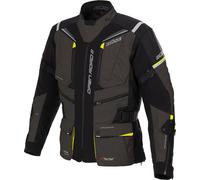 Büse Open Road III Blouson textile de moto imperméable, anthracite/noir/jaune, Taille 56