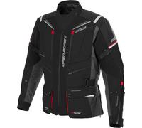 Büse Open Road III Blouson textile de moto imperméable, noir-rouge, taille 58 pour homme