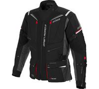 Büse Open Road III, veste textile imperméable pour femmes 40 Noir/Gris Foncé/Rouge Noir/Gris Foncé/Rouge