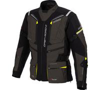 Büse Open Road III Veste textile de moto imperméable pour femmes, noir-gris-jaune, taille 42