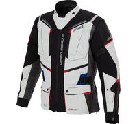 Büse Open Road III Veste textile de moto imperméable pour femmes, gris-blanc, taille 44