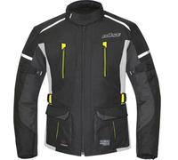 Büse Rider Blouson textile de moto imperméable, noir/gris/néon, 5XL