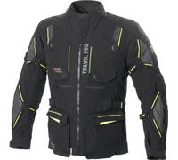 Büse Travel Pro Blouson textile de moto, noir-gris-jaune, taille 58 pour homme