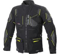 Büse Travel Pro Blouson textile de moto, noir-gris-jaune, taille 52