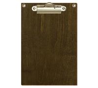 Bütic Bloc-notes en bois de forme standard - Noisette - pour A3 A4 A5 A6 avec œillets de suspension, format A6 haut, pince : pince à dents dorée