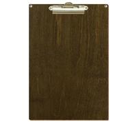 Bütic Bloc-notes en bois de forme standard - Noisette - pour A3 A4 A5 A6 avec œillets de suspension, format A4 haut, pince : pince à dents dorée