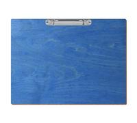 Bütic Classeur à anneaux en bois coloré - Pour DIN A3 A4 A5 - En contreplaqué de bouleau de 3 mm et scellé avec un vernis transparent résistant - Format : A4 paysage - Couleur : bleu bleuet