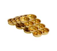 Bütic GmbH Bougeoir plat en laiton 40 mm, pour bougies chauffe-plat de taille standard, Laiton, 20er Set