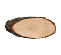 Bütic GmbH Esche Planche de Vachette Ovale en frêne - Disque en Bois poncé, Bois, ca. 31cm Lang