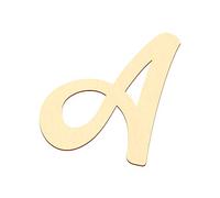 Bütic GmbH Lettre en contreplaqué en peuplier, police HiltonScript, 3 mm, Bois, Großes A, 5 cm