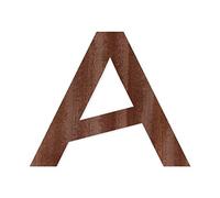Bütic GmbH Lettres/chiffres en bois - Knox - Inscription en placage de bois foncé de 0,6 mm - Taille au choix : 10 cm - Lettres : grande A