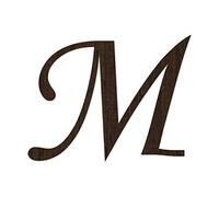 Bütic GmbH Lettres en Bois avec Inscription MT en Bois véritable wengé foncé, Großes M, 5 cm