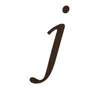 Bütic GmbH Lettres en Bois avec Inscription MT en Bois véritable wengé foncé, Kleines J, 5 cm