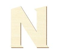 Bütic GmbH Lettres en bois contreplaqué Sea Garden En peuplier 3 mm Disponibles en différentes dimensions, Bois, Großes N, 10 cm