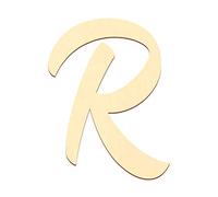 Bütic GmbH Lettres en contreplaqué - BHeart - Texte au choix - En peuplier 3 mm - Taille : 10 cm - Lettres : grand R