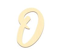 Bütic GmbH Lettres en contreplaqué - BHeart - Texte au choix - En peuplier de 3 mm - Taille : 20 cm - Lettres : grand O