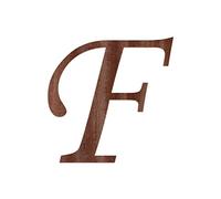 Bütic GmbH Lettres en placage de bois - MT - Lettres en bois foncé de 0,6 mm - Taille au choix : 20 cm - Lettres : grand F