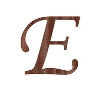 Bütic GmbH Lettres en placage de bois - MT - Lettres en placage de bois foncé de 0,6 mm - Taille au choix : 10 cm - Lettres : grandes E