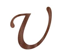 Bütic GmbH Lettres en placage de bois - MT - Lettres en placage de bois foncé de 0,6 mm - Taille au choix : 10 cm - Lettres : grand U