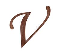 Bütic GmbH Lettres en placage de bois - MT - Lettres en placage de bois foncé de 0,6 mm - Taille au choix : 10 cm - Lettres : grand V