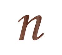 Bütic GmbH Lettres MT en placage de bois foncé 0,6 mm - Taille au choix - Taille : 20 cm