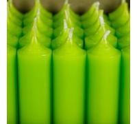 Bütic GmbH Lot de 1 bougie à tige colorées 180 mm x Ø 22 mm - Bougies avec combustion sans laisser de résidus - Couleur : vert pomme