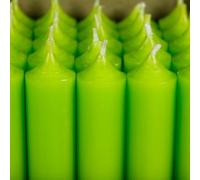 Bütic GmbH Lot de 16 bougies à tige colorées 180 mm x Ø 22 mm - Bougies avec combustion sans laisser de résidus - Couleur : vert pomme