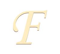 Bütic GmbH MT Lettre autocollante en bois avec texte, personnalisable, Verre, Großes F, 15 cm