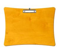 Bütic Porte-bloc concave en bois jaune citron pour DIN A3, A4, A5, A6, en contreplaqué de bouleau de 3 mm et scellé avec un vernis transparent résistant