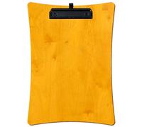 Bütic Porte-bloc concave en bois jaune citron pour DIN A3, A4, A5, A6, en contreplaqué de bouleau de 3 mm et scellé avec un vernis transparent résistant