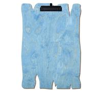 Bütic - Porte-bloc en bois - Bleu clair - Pour DIN A3 A4 A5 A6 - En contreplaqué de bouleau de 3 mm et scellé avec un vernis transparent résistant - Format : A3 - Haut - Pince : pince à étrier