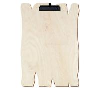 Bütic Porte-bloc en bois de bouleau naturel pour DIN A3 A4 A5 A6 en contreplaqué de bouleau de 3 mm et scellé avec un vernis transparent résistant, format : A3 haut, pince : pince à étrier