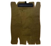 Bütic Porte-bloc en bois de noyer clair pour DIN A3 A4 A5 A6 en contreplaqué de bouleau de 3 mm et scellé avec un vernis transparent résistant, format : A4 haut, pince : pince à étrier, porte-stylo