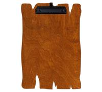 Bütic Porte-bloc en bois en forme de rhum pour DIN A3 A4 A5 A6 en contreplaqué de bouleau de 3 mm et scellé avec un vernis transparent résistant, format : A4 haut, pince : pince à étrier, porte-stylo
