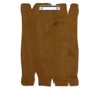 Bütic - Porte-bloc en bois - En teck - Pour DIN A3 A4 A5 A6 - En contreplaqué de bouleau de 3 mm et scellé avec un vernis transparent résistant - Format : A3 haut, pince : pince à étrier argentée