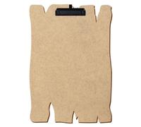 Bütic - Porte-bloc en bois HDF/MDF - Pour DIN A3, A4, A5, A6, Clipboard - En HDF de 3 mm d'épaisseur - Format : A3 en haut - Pince : pince à étrier - Porte-stylo noir