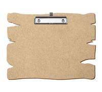 Bütic - Porte-bloc en bois HDF/MDF - Pour DIN A3, A4, A5, A6, Clipboard - En HDF de 3 mm d'épaisseur - Format : A4 paysage - Pince : pince à étrier - Porte-stylo argenté