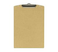 Bütic Porte-bloc en bois MDF/HDF en forme de segment pour A3 A4 A5 A6 avec œillets de suspension Format A6 haut - Pince à dents Argenté