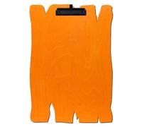 Bütic - Porte-bloc en bois - Orange - Pour DIN A3 A4 A5 A6 - En contreplaqué de bouleau de 3 mm et scellé avec un vernis transparent résistant - Format : A3 haut, pince : pince à étrier - Porte-stylo