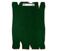 Bütic Porte-bloc en bois vert foncé pour DIN A3 A4 A5 A6 en contreplaqué de bouleau de 3 mm et scellé avec un vernis transparent résistant, format : A3 haut, pince : pince à étrier, porte-stylo