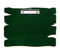 Bütic - Porte-bloc en bois - Vert foncé - Pour DIN A3 A4 A5 A6 - En contreplaqué de bouleau de 3 mm et scellé avec un vernis transparent résistant - Format : A4 paysage - Pince : pince à étrier